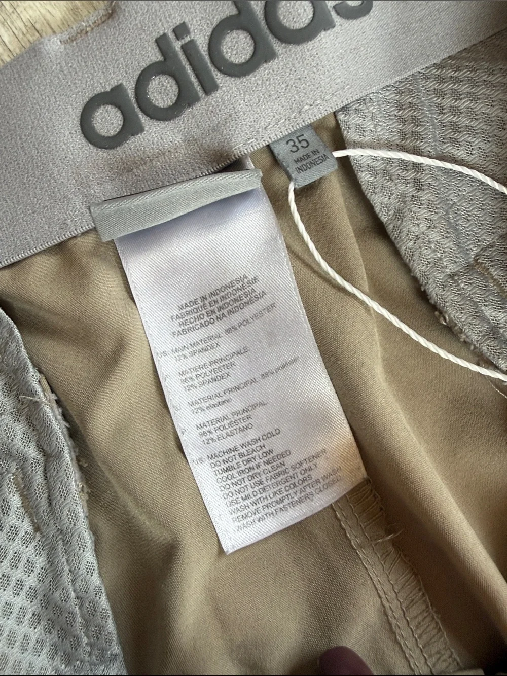 adidas Men’s Tan Flat Front Golf Shorts